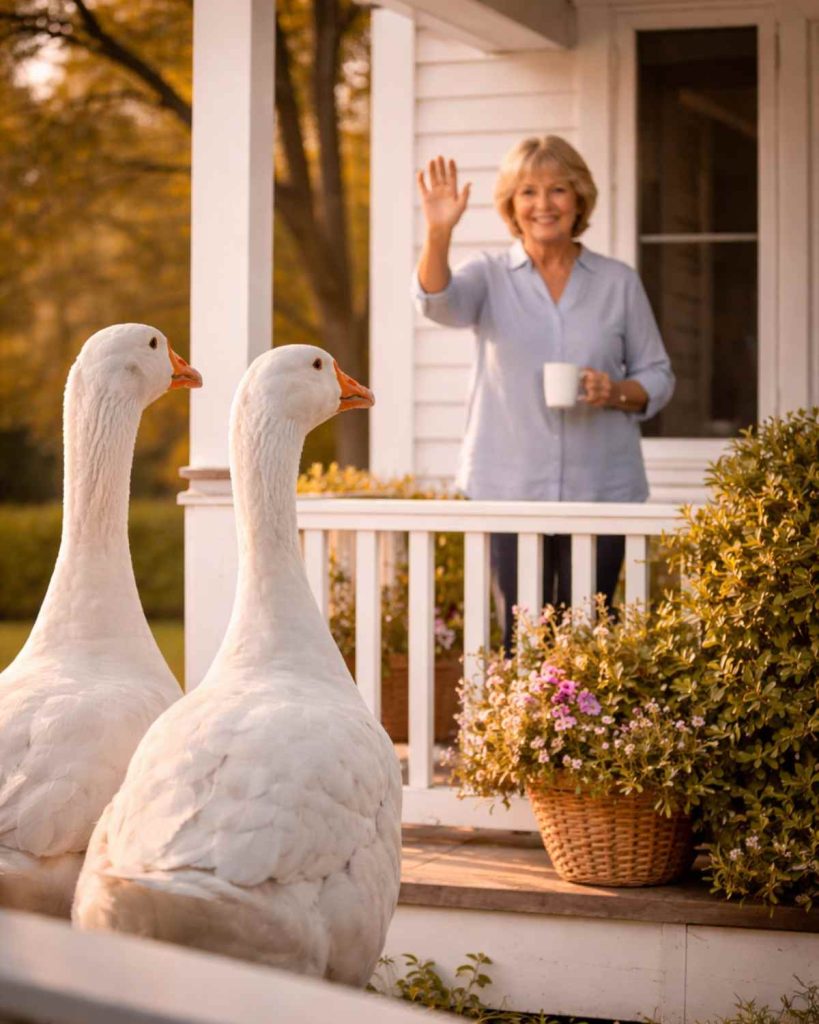 Wave when you pass the porch everytime
